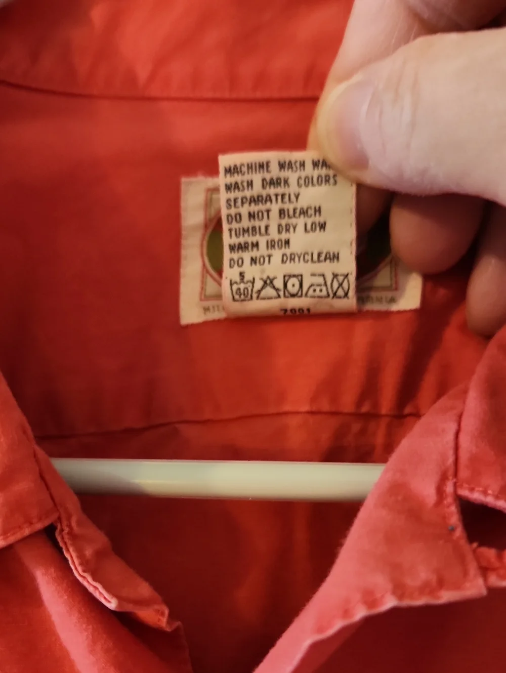 Rare ! VTG Banana Republic Men's Coral Red Button-Up Shirt Sz L 100% Cotton